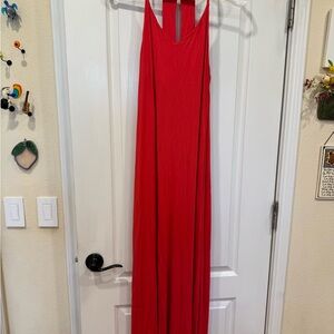 Kenar Bold Red Maxi Dress